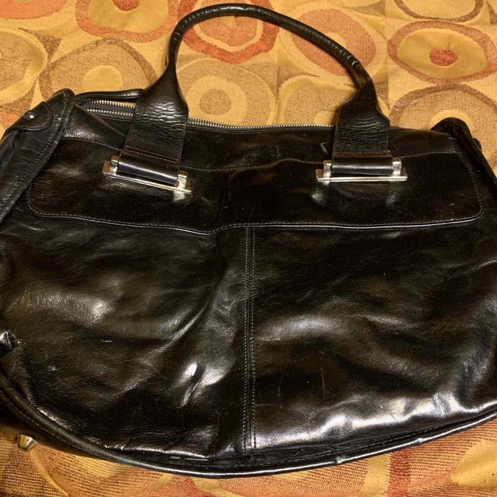 Kenneth Cole Black Leather tote
